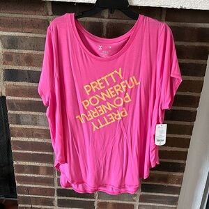 Womens Plus Size Xersion Quick Dri Active T-shirt, 1X, Pink